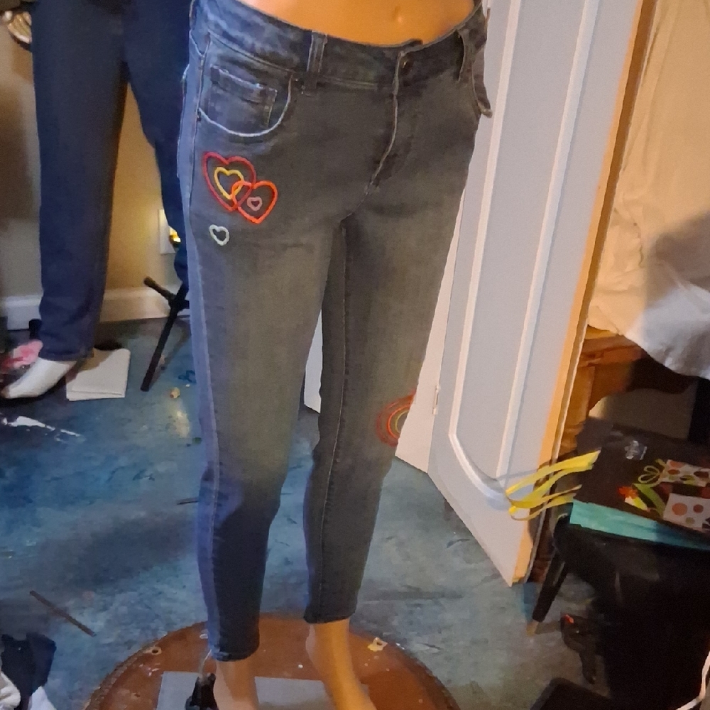 Cat & Jack Skinny Jeans Blue and Red